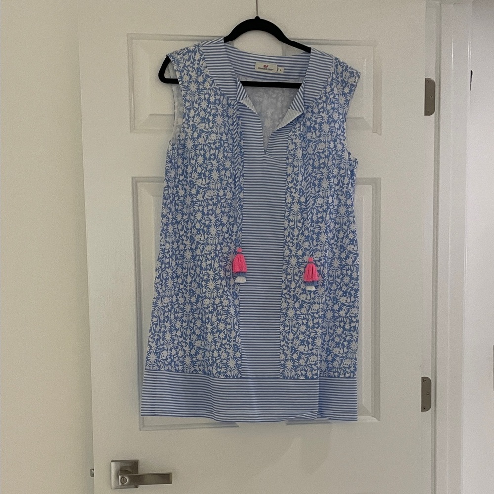 Vineyard Vines Blue and White Striped Dress